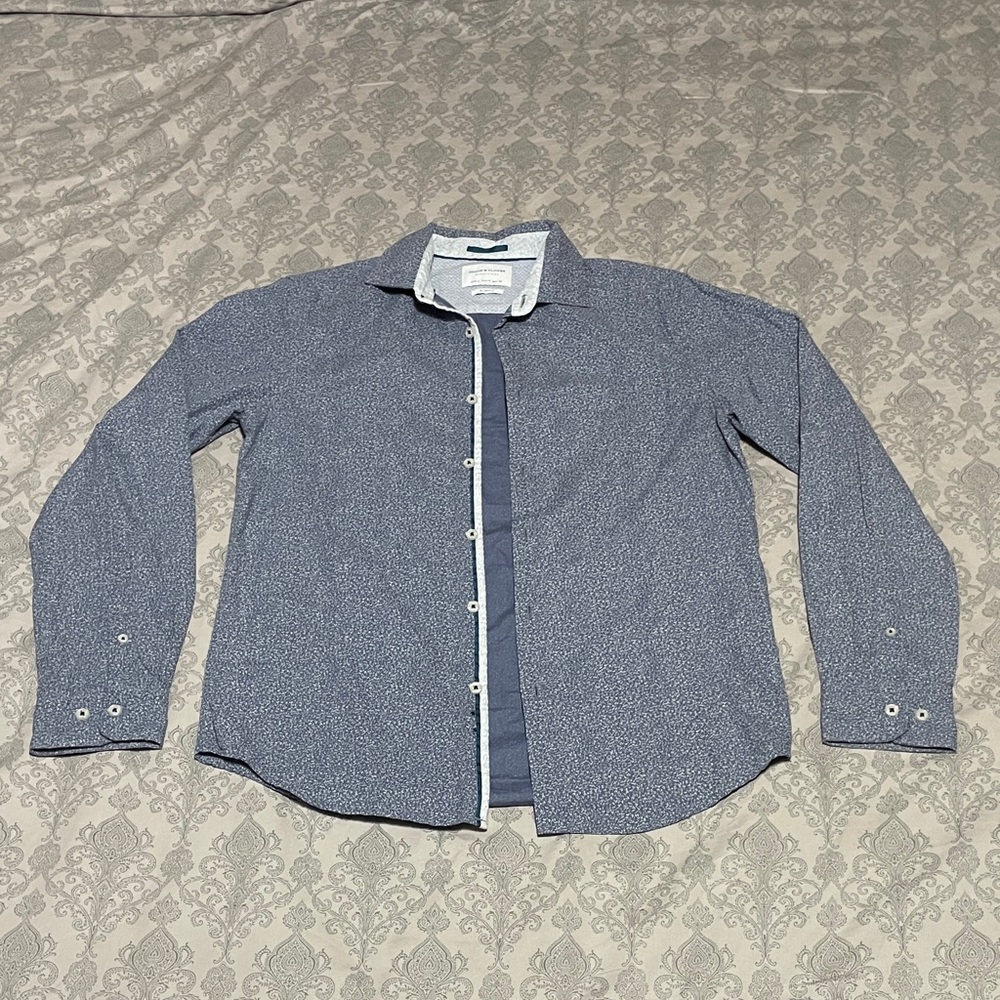 Denim & Flower Navy Patterned Dress Shirt